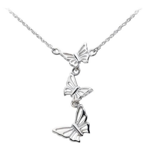 Dew Sterling Silver  Womens Multi Butterfly Necklace