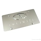 Infiniti Chrome Logo + Name On Polished Chrome License Plate by Infiniti