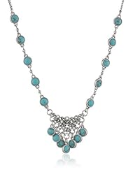 Lucky Brand Mini Set Stone Choker Necklace, 19"