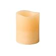 Enjoy Lighting 372611 BeesWax Distressed Sweetened Biscotti Scented Wax LED Pillar Candle, 3-Inch by 4-Inch