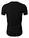 H2H Mens Fashion Slim Fit Short Sleeve Henley T-Shirts Black US M/Asia L (D15S_KMT05S)