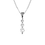 18ct White Gold Ladies 0.25ct Trilogy Diamond Pendant & 18" Chain