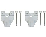 鉄並Xﾌｯｸ 中 ﾎﾜｲﾄ 2個入 F-0305 フクイ