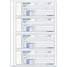 Rediform Rent Receipt Book, 4 Per Page, Carbonless, 2.75 x 7 Inches, 100 Triplicates (8L809)