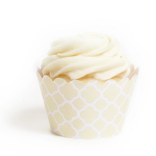 Dress My Cupcake Ivory Spanish Tile Cupcake Wrappers, Set of 12