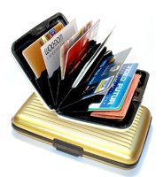 ÖGON DESIGN - Credit Card Holder - Kreditkartenhalter aus Aluminium orange