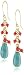 Depyc Turquoise and Coral Dangle Earrings
