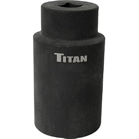 Titan Axle Nut Socket - 38mm, 1/2in. Drive, 6 Point, Model# 15338