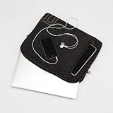 15.6/14 Soft Gold Black Suede Laptop Computer Notebook Macbook Sleeve Case Shoulder Strap Bag by miim