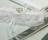 David's Bridal Classic Double Heart Two Piece Bridal Garter Set Style 7203