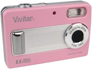 Vivitar VIVICAM-5188PNK 5.0MP Camera with 2.0-Inch LCD and Waterproof Case (Pink)