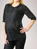 A Pea in the Pod Collection: Short Sleeve Decorative Trim Maternity Blouse
