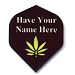 Black Gold Leaf Personalised Dart Flights X 10 Sets CKN10