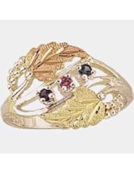 Beautiful! Sterling-Silver & Gold Black Hills Gold Mothers/Family Rings 2-6 Stones