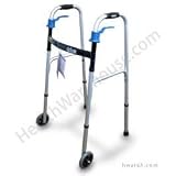 Deluxe, Trigger Release, Folding Walker with 5 Inch Wheels