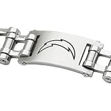 Stainless Steel San Diego Chargers Logo ID Bracelet