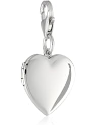 Sterling Silver Heart Locket Pendant Necklace Charm