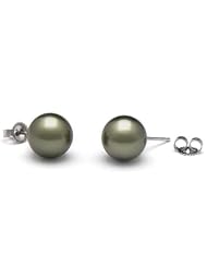 Pair of 9.0-10.0 mm, Tahitian Pearl Stud Earrings