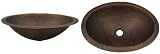  : 16x13" Oval Mexican Hammered Copper Bathroom Bath Sink