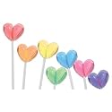Solid Heart Twinkle Pops, 120 ct. Assorted 6 Flavors