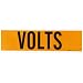 Brady  44149 2 1/4" Height x 9" Width, Repositionable Vinyl Cloth (B-498), Black on Orange Conduit & Voltage Markers (1 Markers)