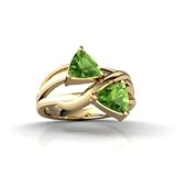 31an0C tOtL. SL160  14K Yellow Gold Genuine Trillion Peridot Ring   Size 6