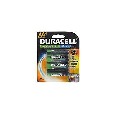 Duracell DC1500B4N Rechargeable AA NiMH Batteries (4 Pack)