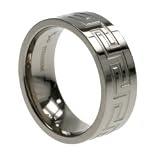 Titanium Ring with lasercut design. Width: 8mm