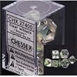 Chessex Dice: Polyhedral 7-Die Borealis Dice Set - Clear w/black