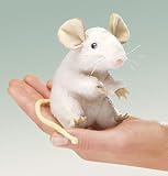 kids and infants educational toys item: Folkmanis Mini Pet Mouse Finger Puppet