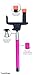 TouchSnap Self-Portrait Selfie Stick For iPhone 5 & iPhone 6. Built-in Bluetooth Remote Shutter. Compatible With iPhone 5, iPhone 6, Samsung Galaxy S5. Works With iOS and Android. (Rose Pink)