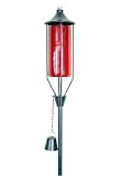 72 Inch Wine (set Of 6) Glass Red Outdoor Garden Tiki Torches