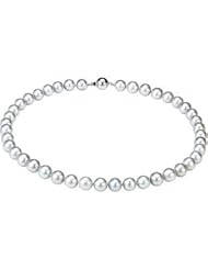 Sterling Silver Fw Cult Silv Grey Pearl Strand