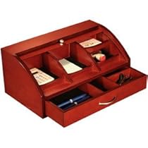 Roll Top Deluxe Desk Valet (Medium Cherry) (14.75