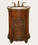 Antique Bathroom Vanity Single Sink Victorian Vanity LUX-H-160-24 : W24 x D20 x H36