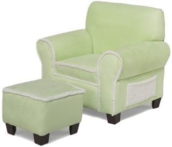 Club Chair and Ottoman Set Color: Green