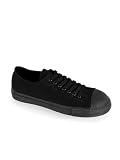 Black Canvas Steel Toe Sneaker Shoe - Mens 9