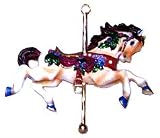 Review Kurt Adler  / Tan Carousel Merry-Go-Round Horse Glitter Christmas Ornament
