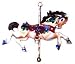 Tan Carousel Merry-Go-Round Horse Glitter Christmas Ornament