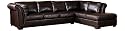 Pinzon Hamden Leather 2-Piece Chaise Sectional (Not Including Ottoman), Walnut