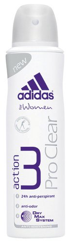 Adidas Action 3 Pro Clear Deo Spray, 3er Pack (3 x 150 ml)