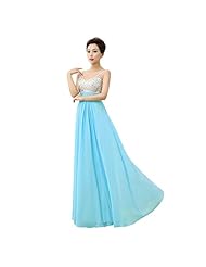 Polyester/Viscose Crystal Backless Beaded Pleated Evening Dress 