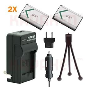 Kapaxen Two High Capacity NP-BX1 Battery Packs & Charger Kit With Bonus Mini Tripod for Sony Cyber-Shot DSC-RX100 Digital Camera