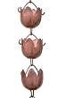 Monarchs Pure Copper Sundrop Rain Chain 8-1/2 Feet Length