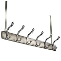 STAINLESS steel OVER the DOOR Hook COAT towel RACK NEW
