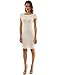 PattyBoutik Women's Boat Neck Crochet Inset Knit Dress