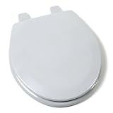 Tools & Hardware : Comfort Seats C1B4R2-80 Deluxe Molded Wood Toilet Seat, Round, Silver