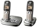 Panasonic KX-TG7322GB, Schnurlostelefon mit AB und zusätzlichem Mobilteil inkl. Ladeschale, Duo, schwarz
