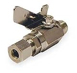 Industrial Grade 1BWL6 Ball Valve, 3/8 In F x 3/8 In M, SS Body