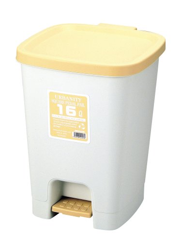 パール金属 アーバニティ スクエア ペダルペール 16L ベージュ H-2203 